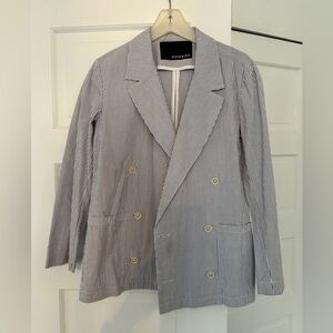 Rodebjer blue seersucker women’s blazer - small